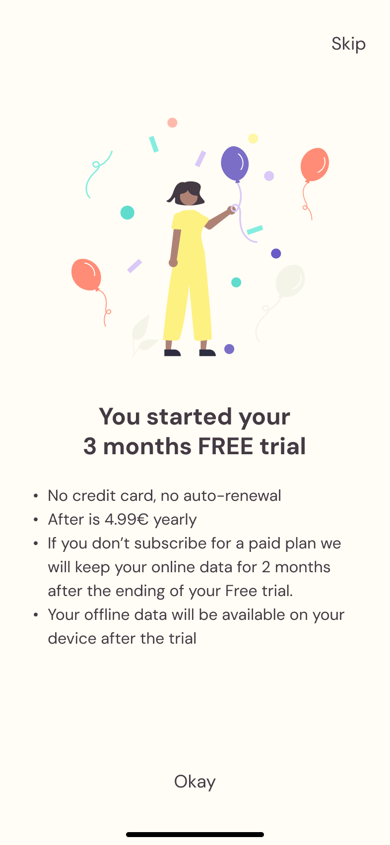 Free trial started — Joona onboarding